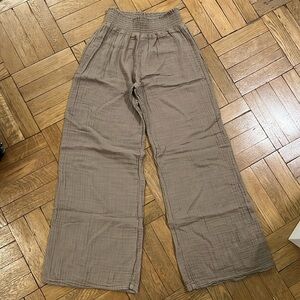 Michael Stars smocked wide leg pant